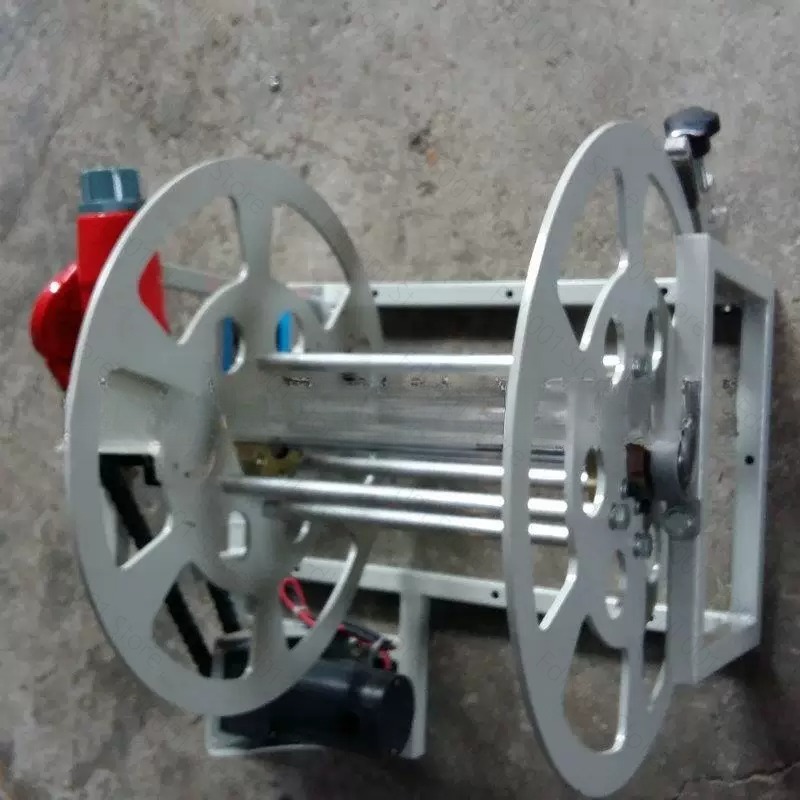 Electric Reel - ポータブル電動手動ケーブル巻線機 アルミワイヤ巻取リール 工業用ケーブル収納スプール