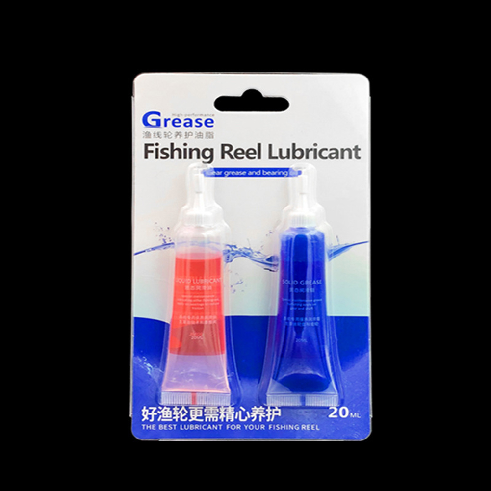 Reel Lubricant - 1/2 個釣りリール保護グリース潤滑油コンボキット釣りリールメンテナンスオイルタックル釣りツール