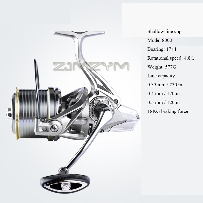 Reel Spare Spool - 18 キロ大ドラッグ釣りリール海釣り防水スピニングリール 4.8:1 スピード海水淡水鯉釣りリール魚ペスカ
