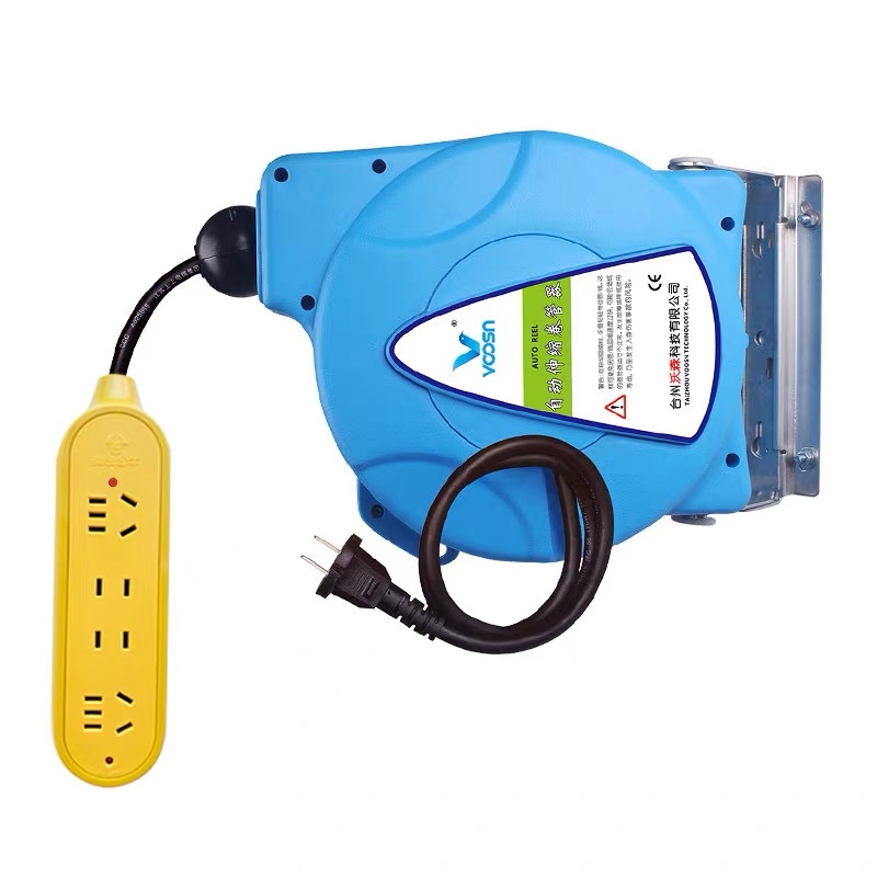 Electric Reel - 10M 15M 5000W 自動巻き取り式電源ケーブルリール、電線巻き取り式ケーブルバレル、電気ケーブルリール、電源ホースリール