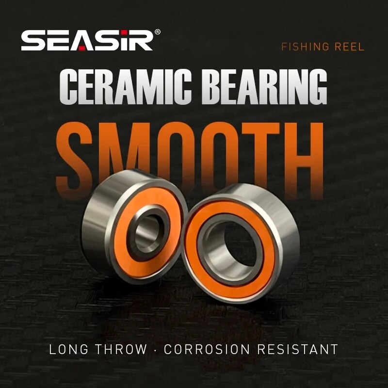 Reel Spare Spool - SEASIR-フィッシングプーリーベアリング,3x10x4mm, 5x10x4mm,セミセラミック,サイドカバー,スプールベアリング