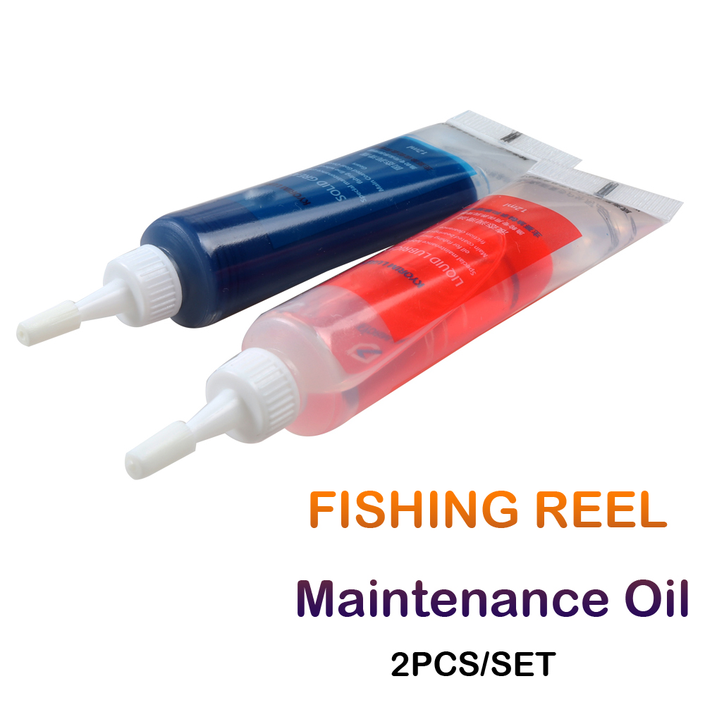 Reel Lubricant - 釣りリールのメンテナンス,飲料ホイール,液体潤滑剤,2個