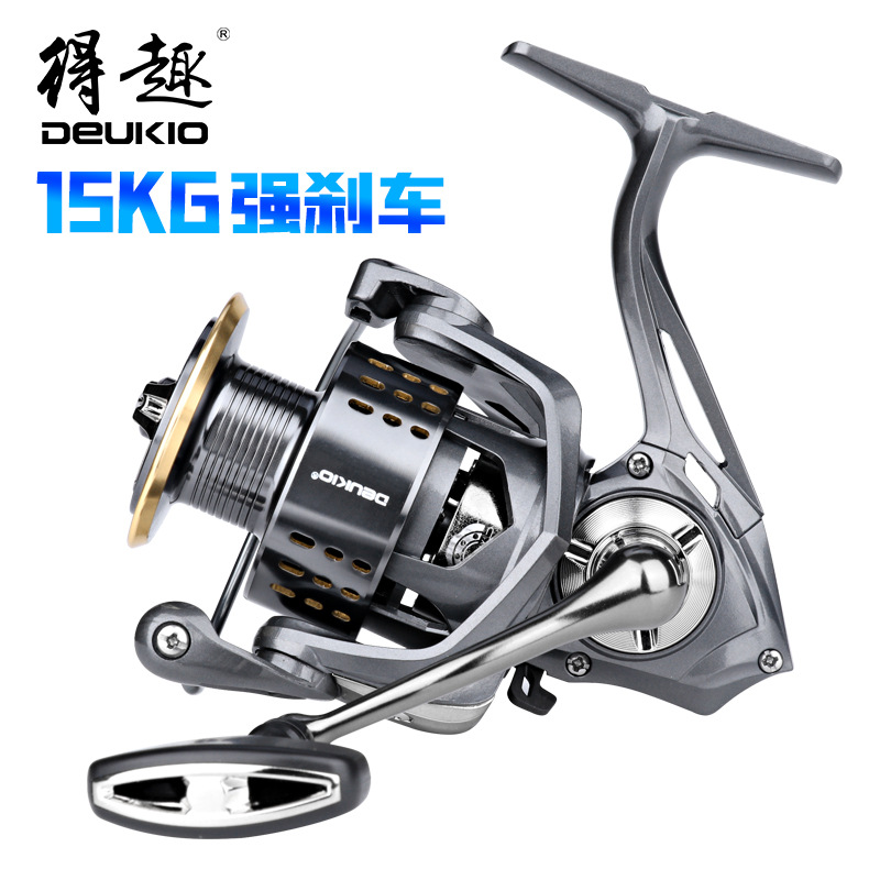 Ice Fishing Reel - ギャップレススピニングリール 15kg最大ドラグ力 フルメタル製釣りリール 長距離キャスティング対応 淡水・海水釣りに最適 アングラー向け
