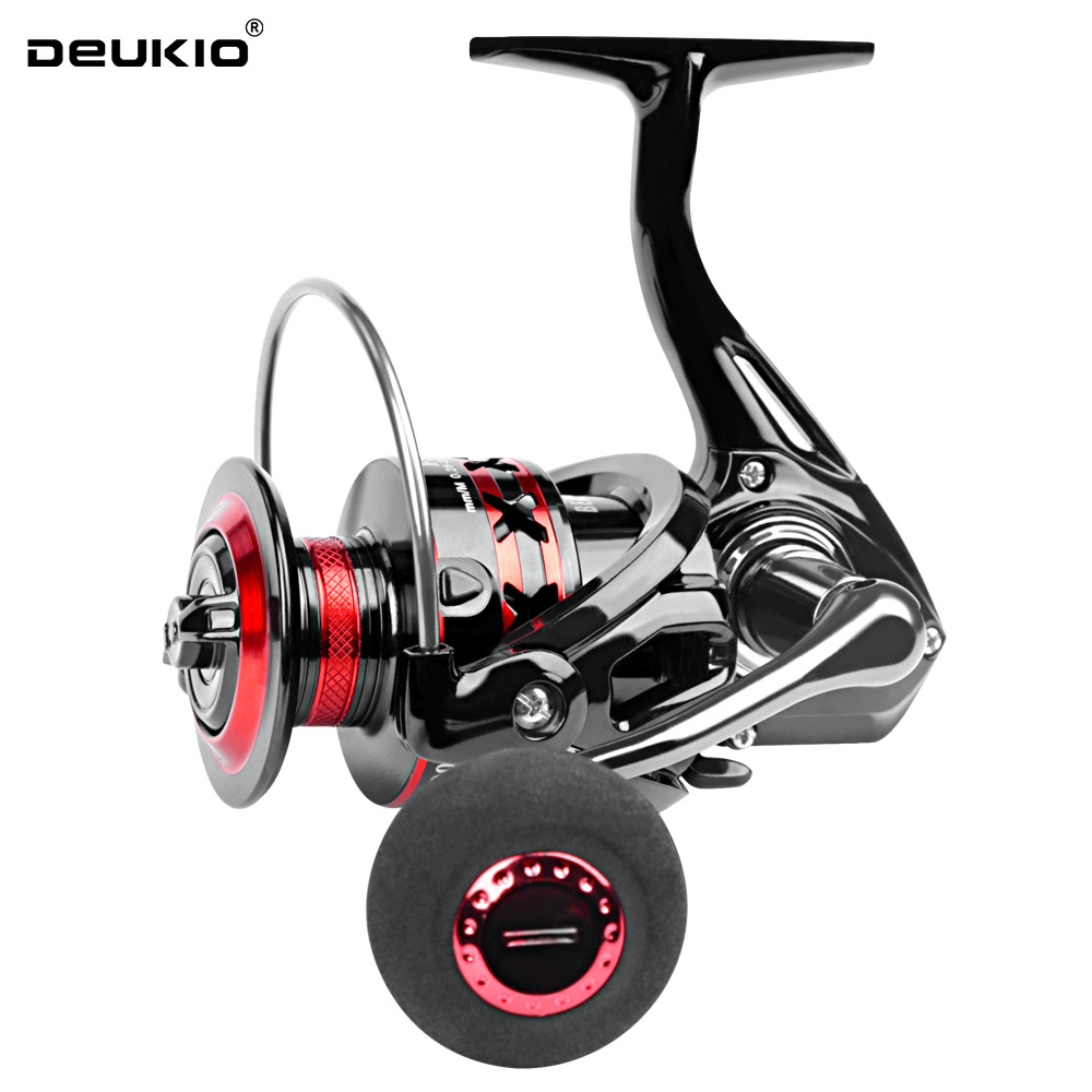 Ice Fishing Reel - Deukio-耐久性のあるボールベアリング釣りリール,金属スプール,淡水,塩水,最大抗力12kg