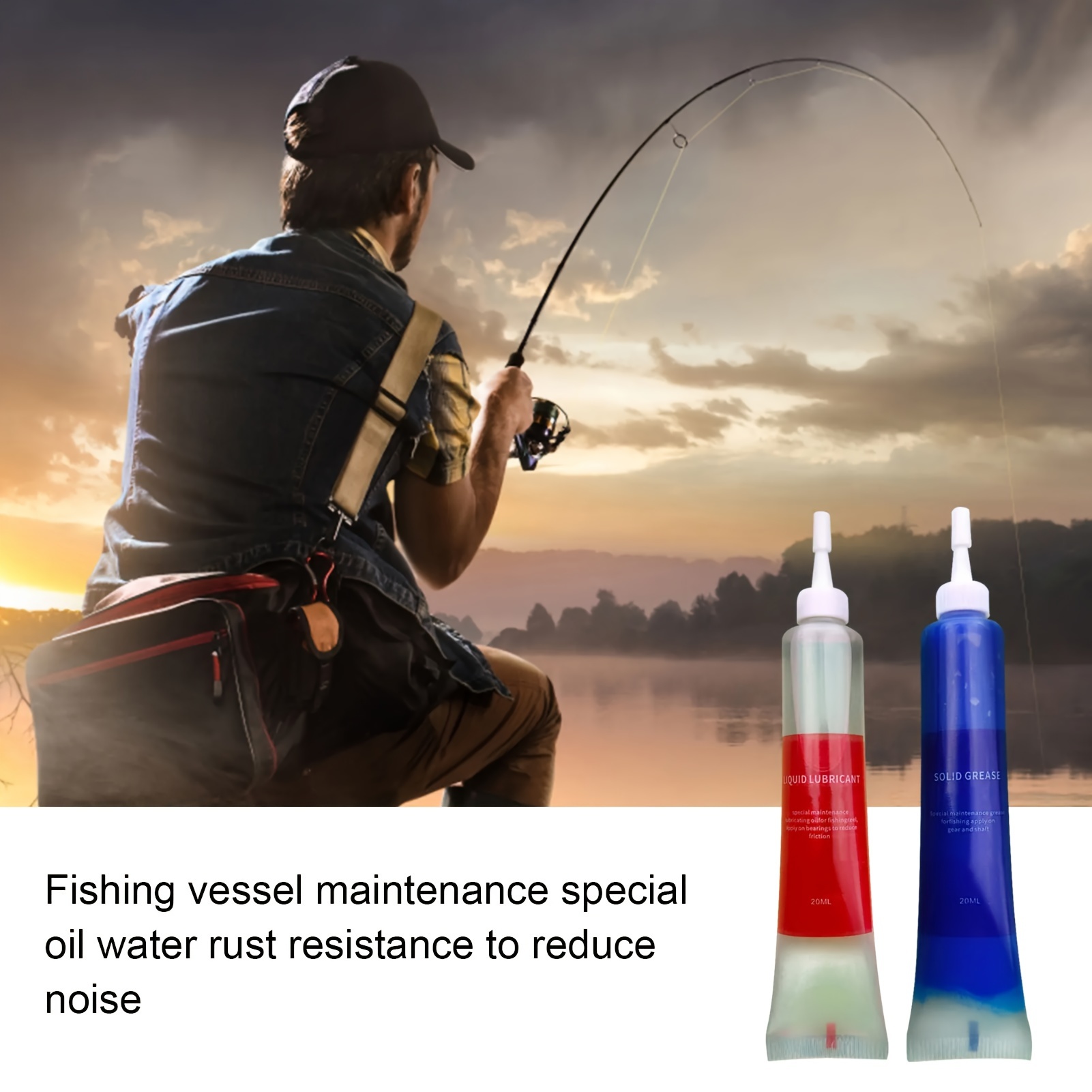 Reel Lubricant - 4個入り釣り用リールメンテナンスキット 釣り用リール保護グリース＋潤滑油 釣り用リールベアリングメンテナンスオイル
