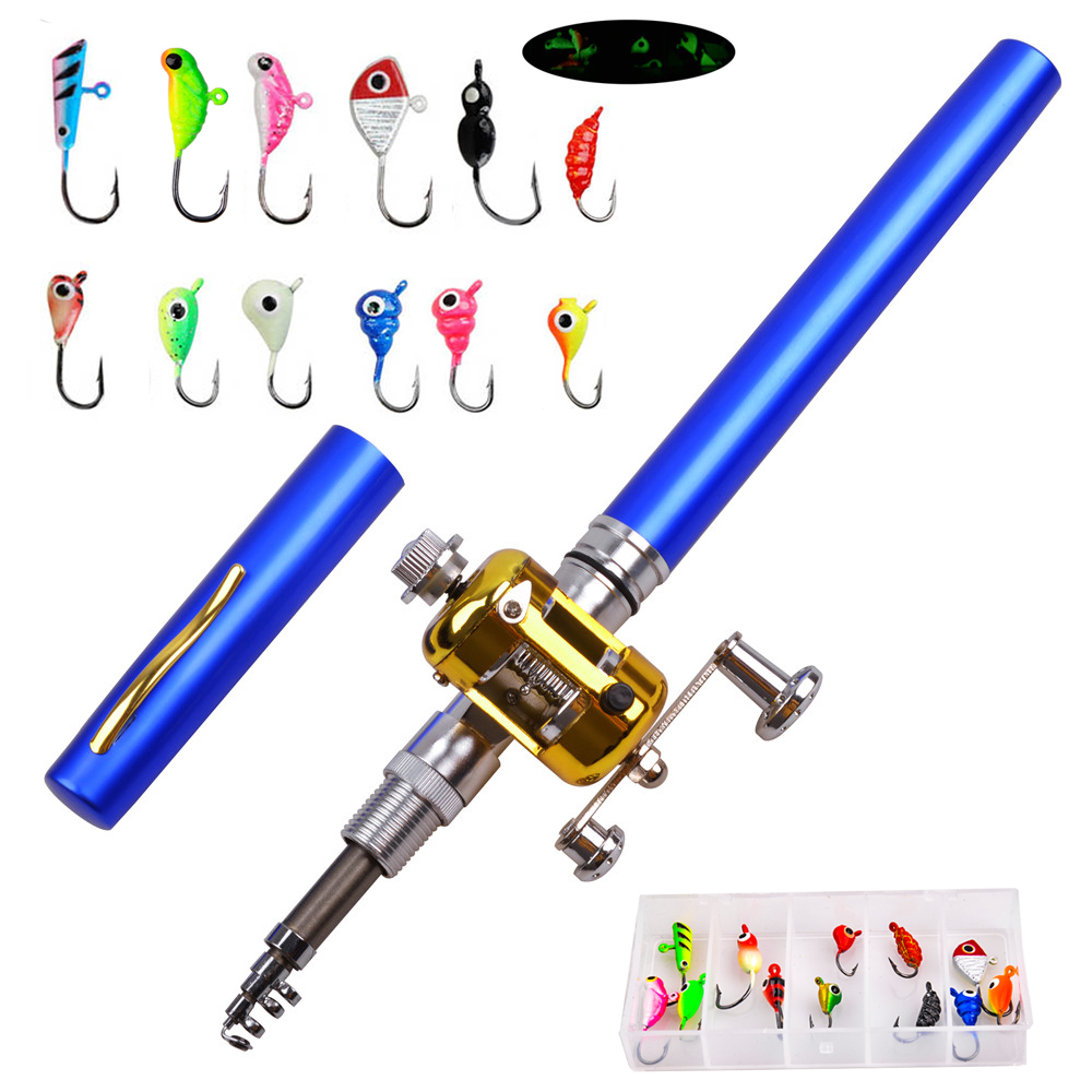Ice Fishing Reel - ミニ伸縮式釣り竿,釣り道具,リール,12ユニット