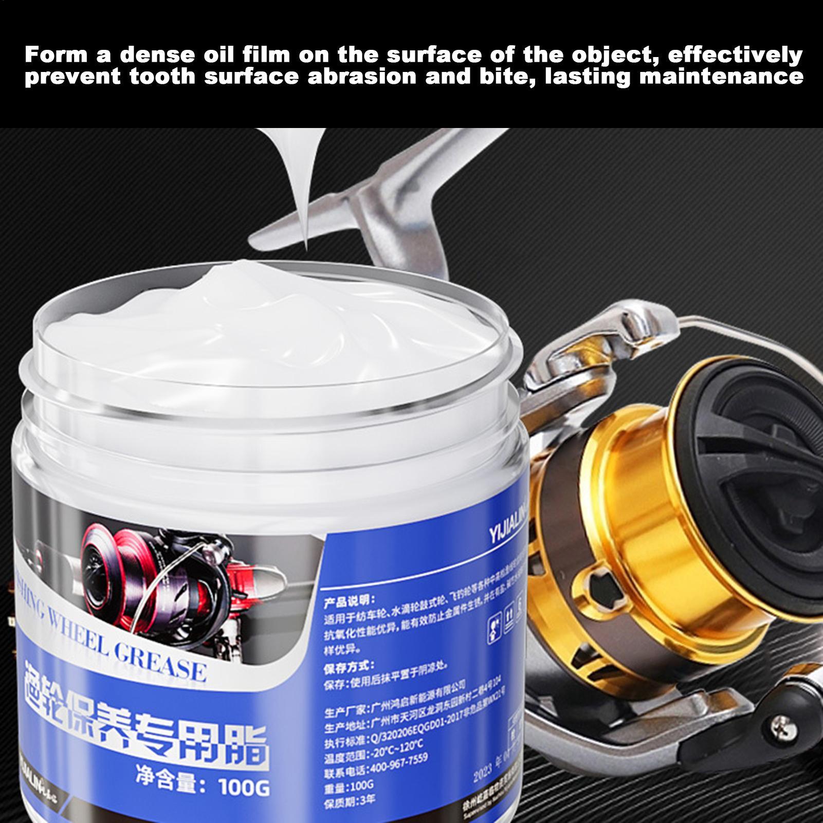 Reel Lubricant - 100g 釣り用リールメンテナンスオイルとグリース ベアリング潤滑剤 ギア保護グリース 錆び防止 耐酸素性