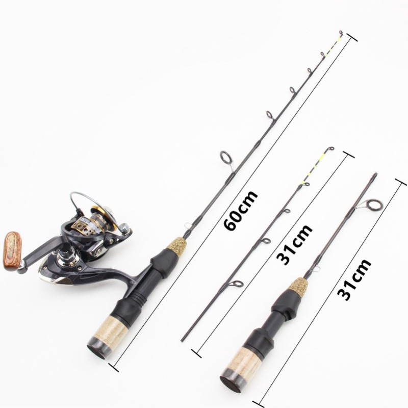 60 センチメートル 2 ヒントロッドリールコンボ冬氷釣り竿 - Ice Fishing Reel のレビューと価格