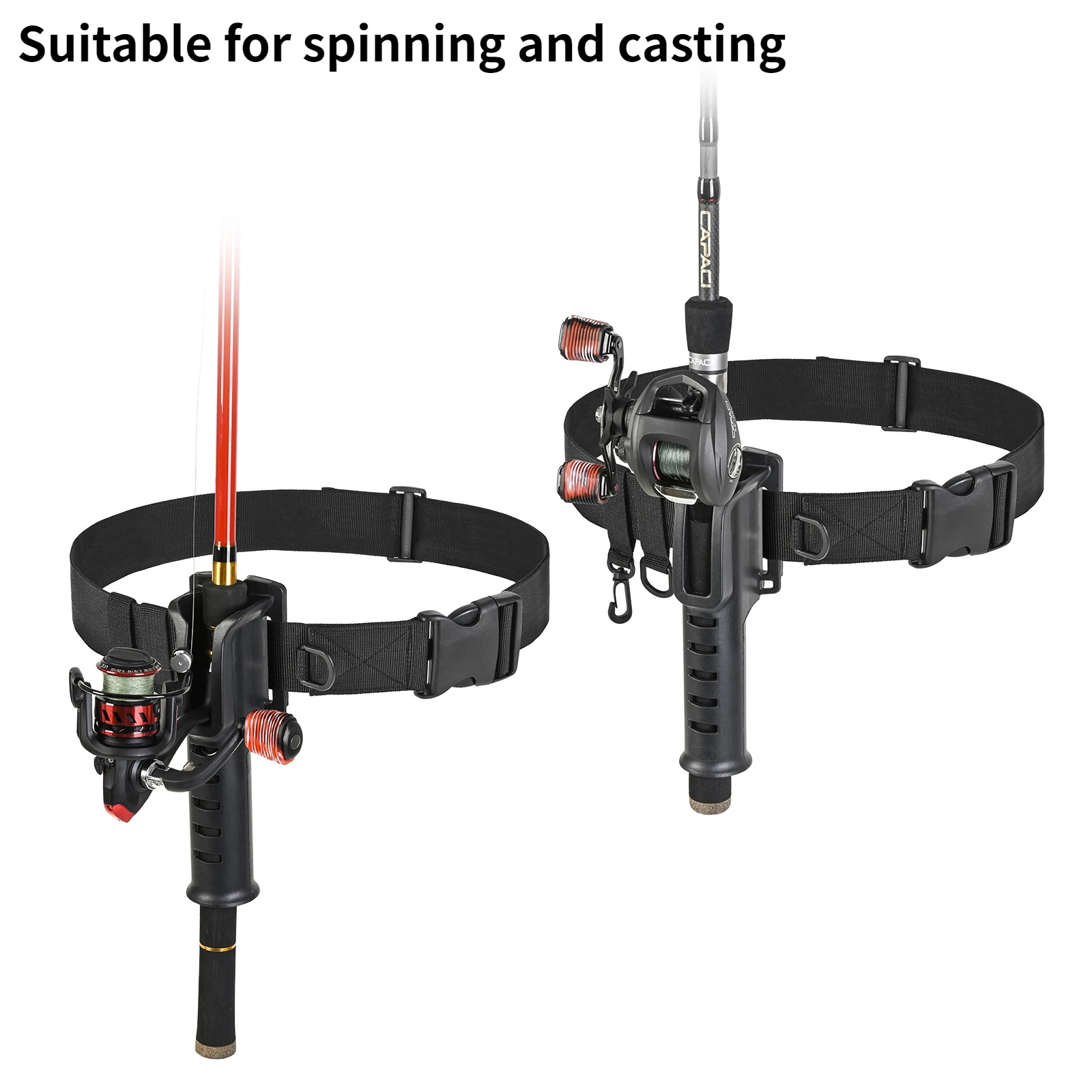 ぶら下げ釣りウエストベルトロッドホルダー調整可能なウェーディ - Spinning Reel のレビューと価格