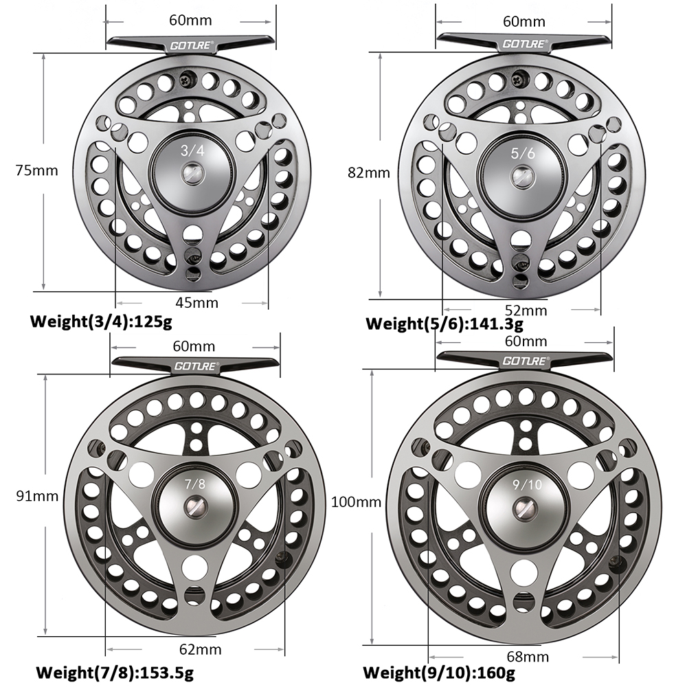 Goture フライフィッシングリール ラージアーバー 3/ - Reel Spare Spool のレビューと価格