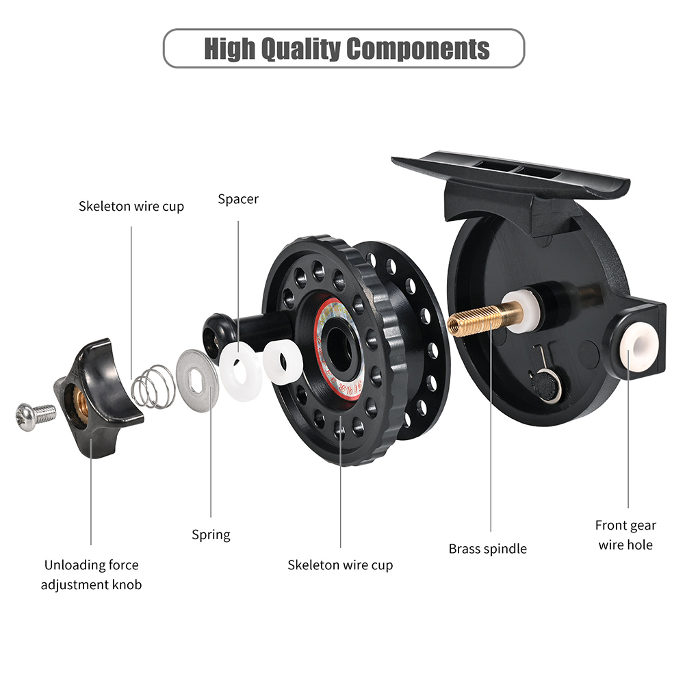 1 セット釣り竿と釣りリール付きショートポータブルミニ冬屋外 - Ice Fishing Reel のレビューと価格
