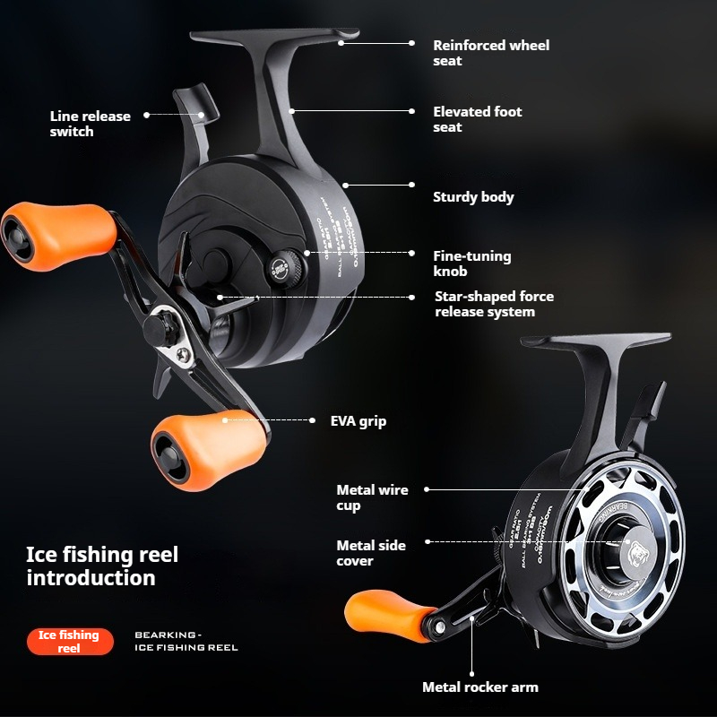 冬の氷釣りリール、磁気ブレーキ付きマイクロフロントドラッグス - Ice Fishing Reel のレビューと価格