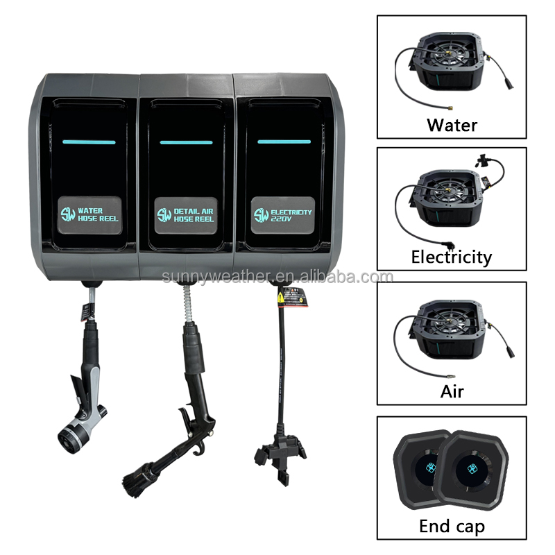 3in1エアウォーター電気式10m格納式ホースリール、洗車用 - Electric Reel のレビューと価格